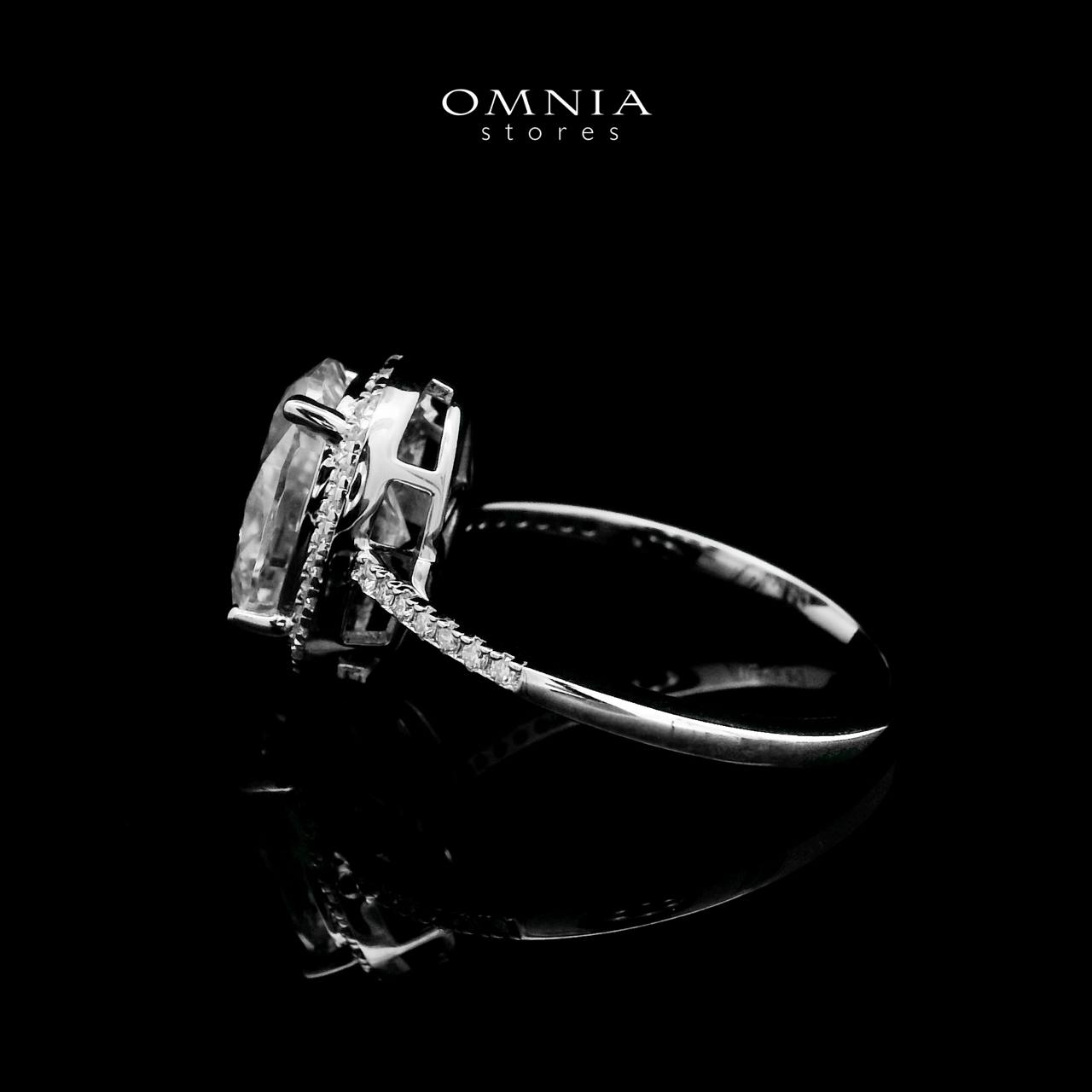 Omnia Hafsah White Ring 92.5 Silver Certified in High Quality Moissanite Stone - OMNIASTORES UAE