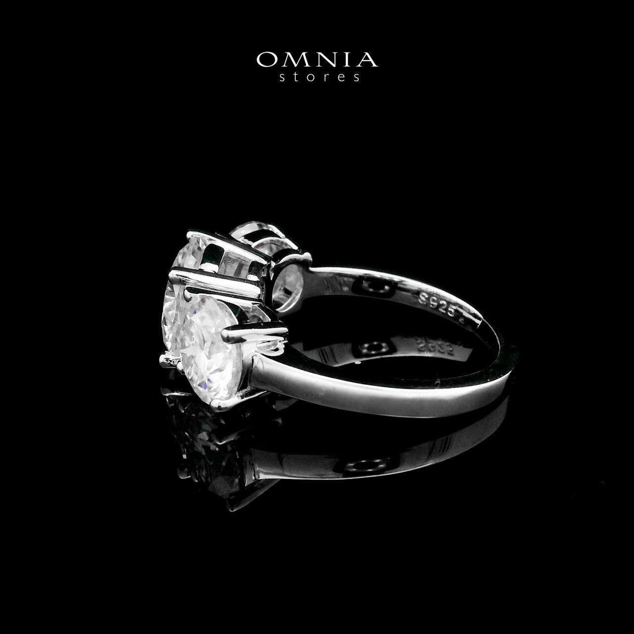 Omnia Halima White Ring 92.5 Silver Certified in High Quality Moissanite Stone - OMNIASTORES UAE