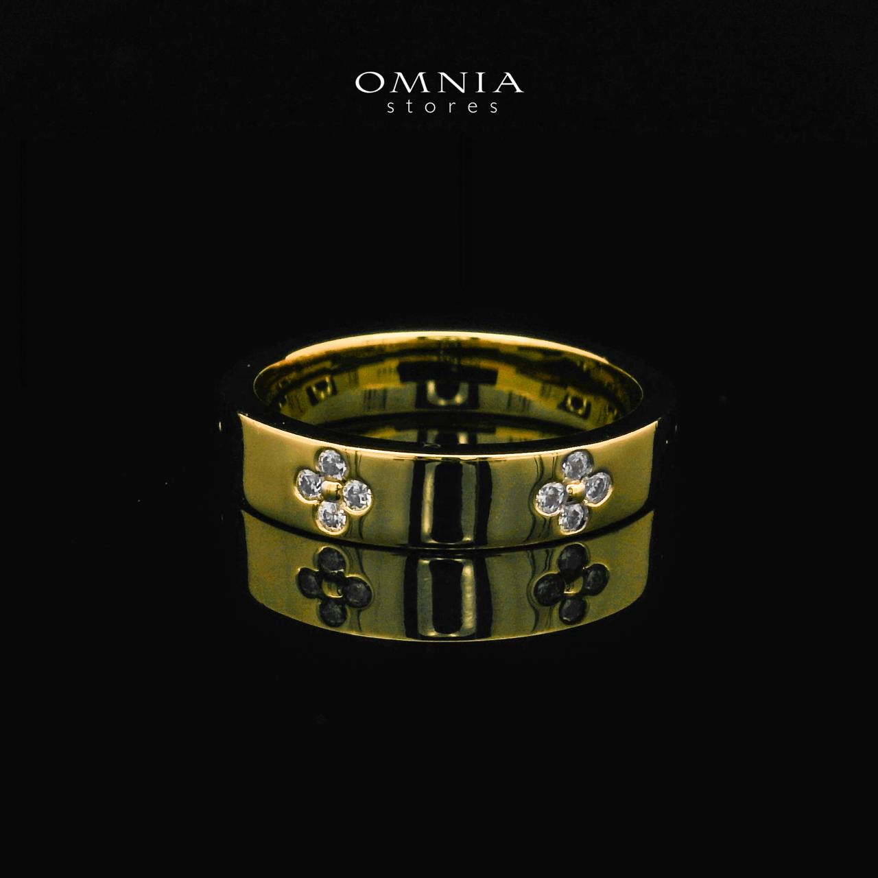 Omnia Hasna White Golden Ring 92.5 Silver Certified in High Quality Moissanite Stone - OMNIASTORES UAE