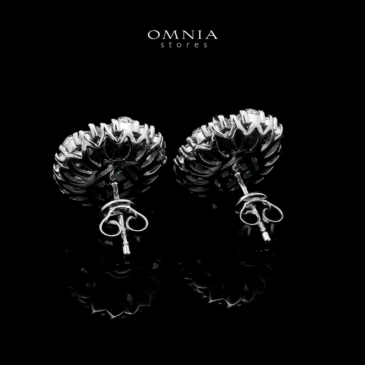 Omnia Jawaher Green Earrings 925 Silver Certified in High Quality Lab Grown Emerald Stone - OMNIASTORES UAE