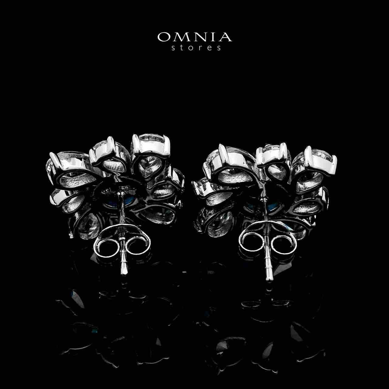 Omnia Jinan Blue Earrings 925 Silver Certified in High Quality Lab Grown Sapphire Stone - OMNIASTORES UAE