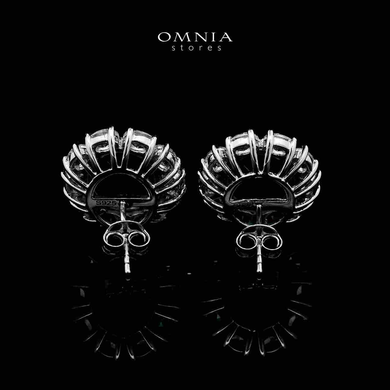 Omnia Jumana Blue Earrings 925 Silver Certified in High Quality Lab Grown Sapphire Stone - OMNIASTORES UAE