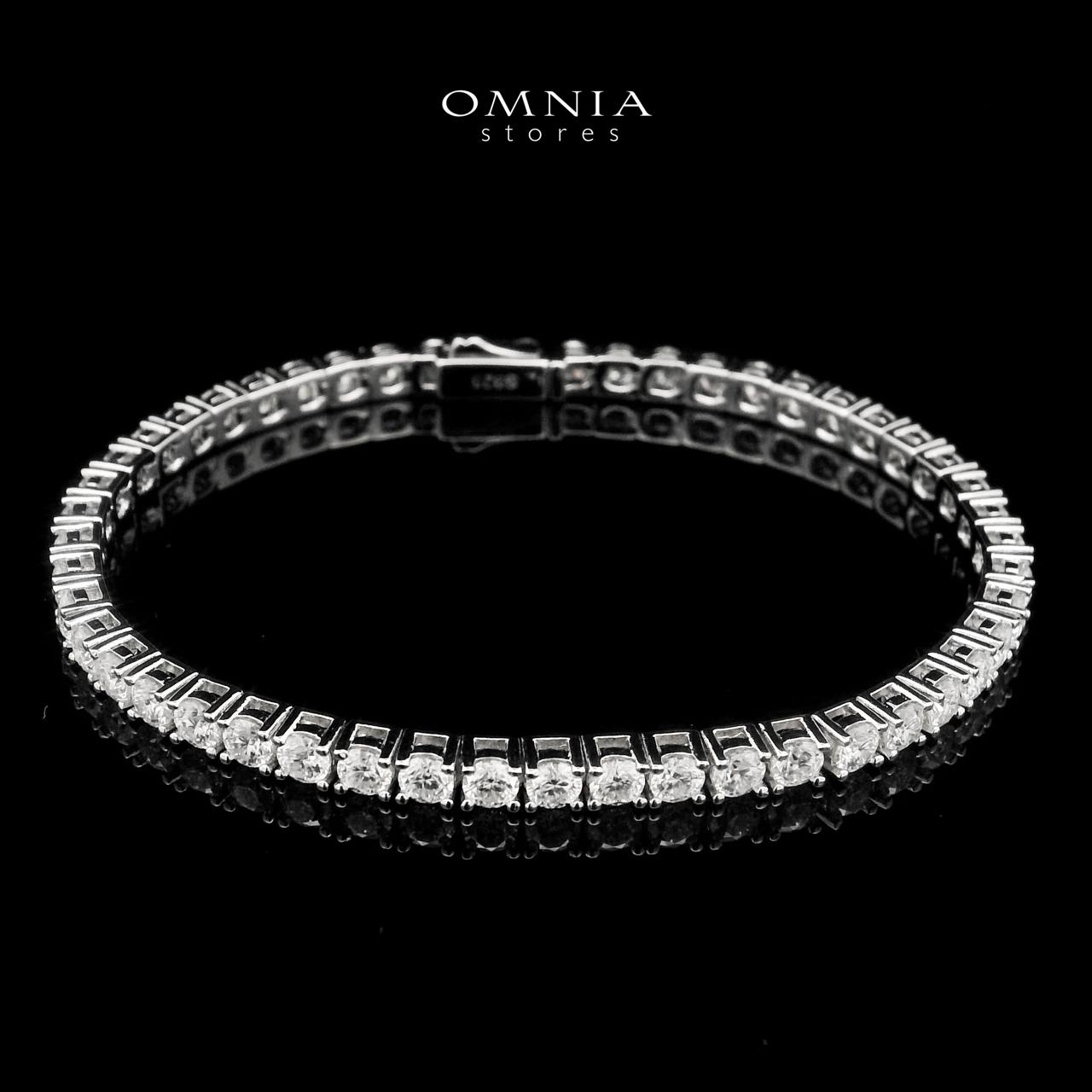 Omnia Mayada Tennis Bracelet 925 Silver in High Quality Moissanite Stone 3mm - OMNIASTORES UAE