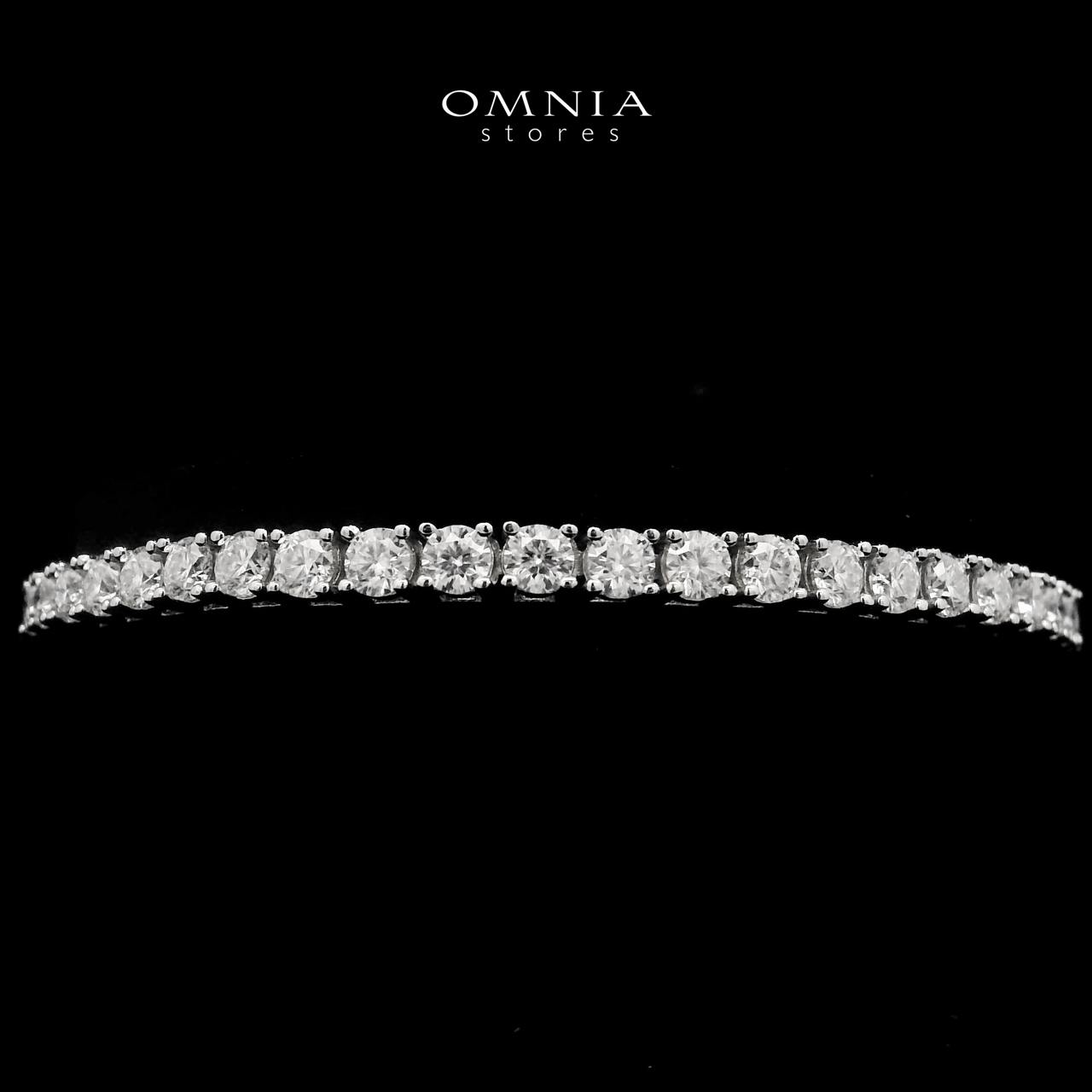 Omnia Mayada Tennis Bracelet 925 Silver in High Quality Moissanite Stone 3mm - OMNIASTORES UAE