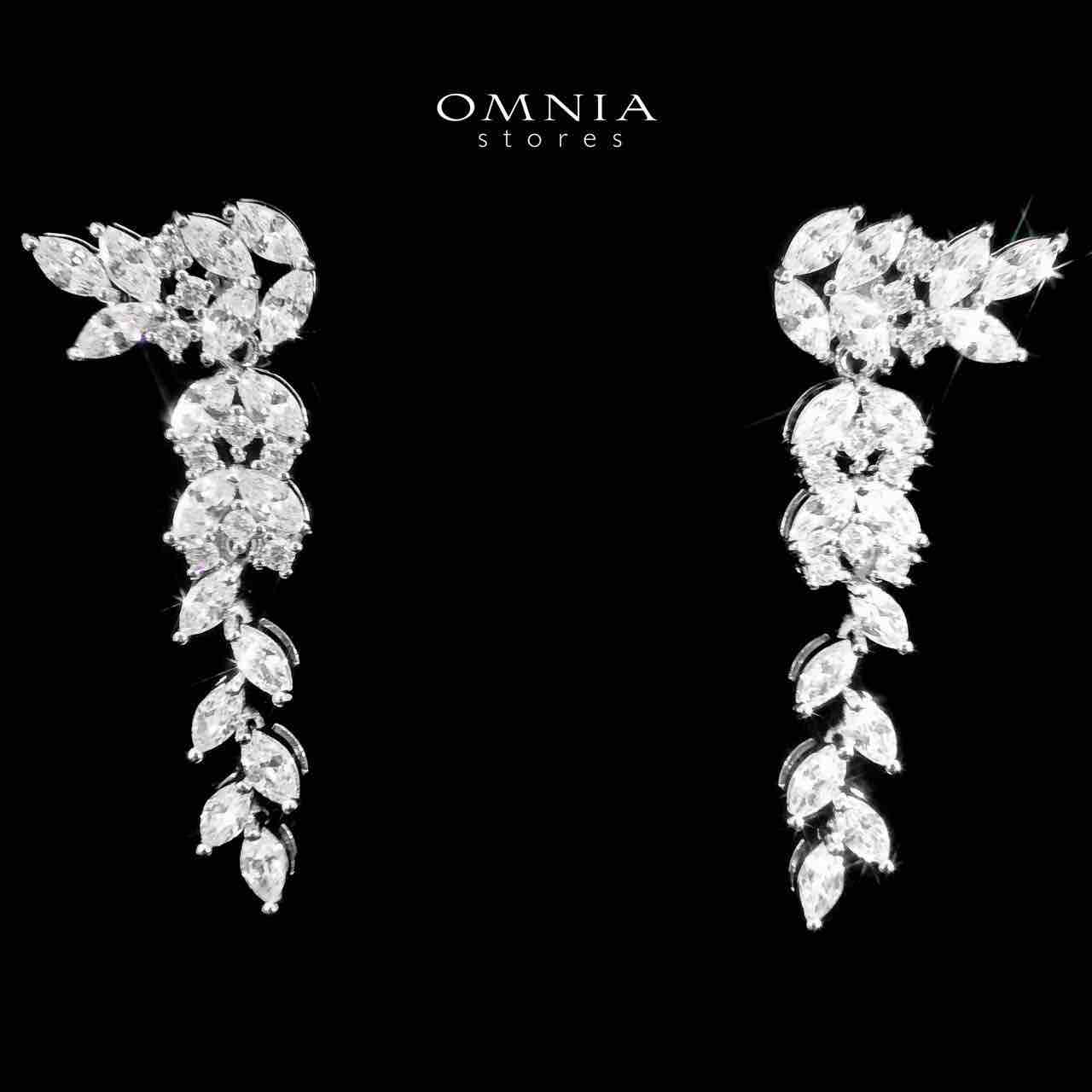 Omnia Nidaa White Bridal Full Set Accessories in High Quality Zircon Stone Rhodium Plated - OMNIASTORES UAE