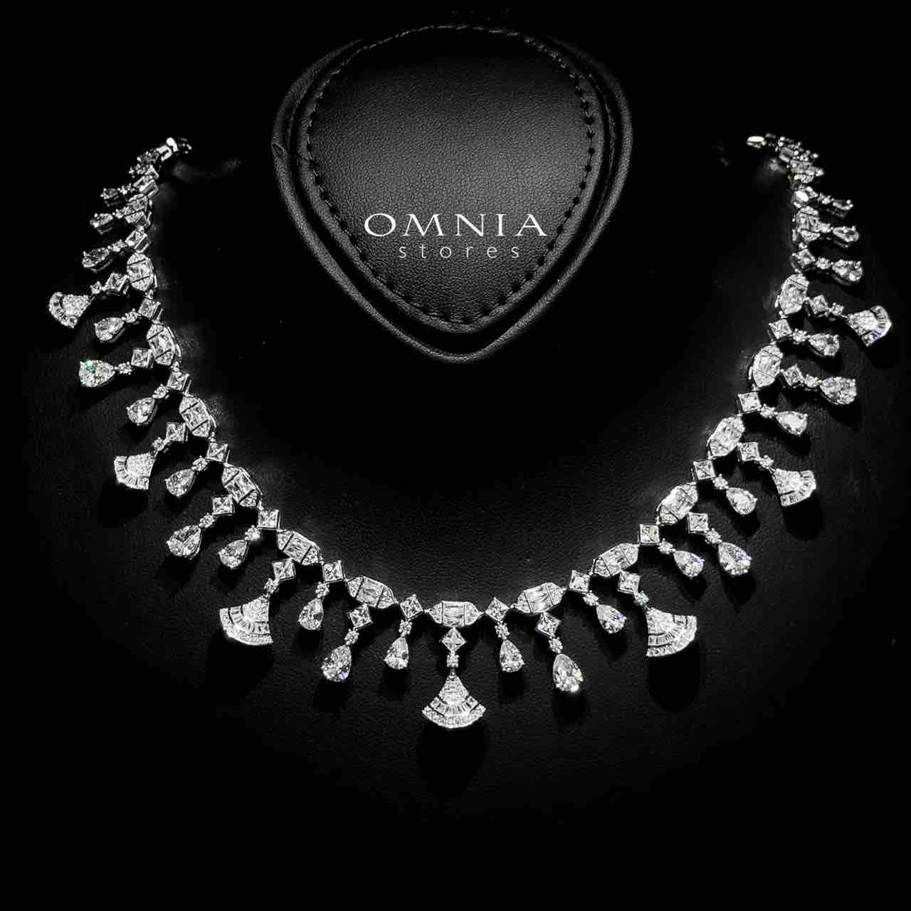 Omnia Raihana White Bridal Full Set in 925 Silver High Quality Simulated Diamonds - OMNIASTORES UAE