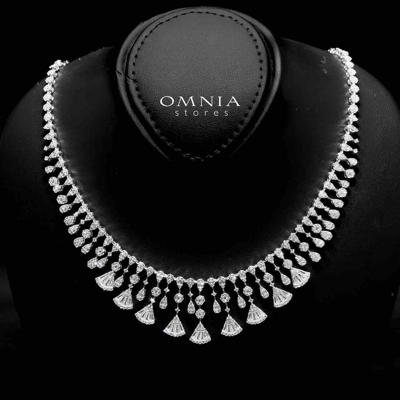 Omnia Kenoz White Bridal Full Set in 925 Silver High Quality Simulated Diamonds