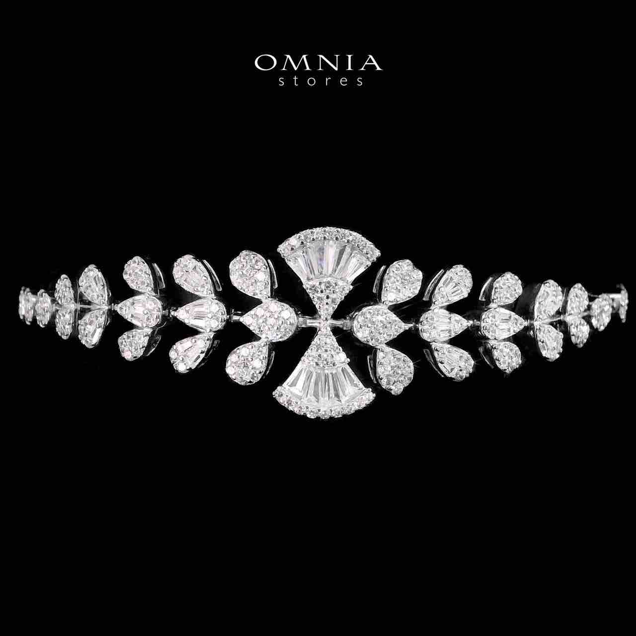 Omnia Kenoz White Bridal Full Set in 925 Silver High Quality Simulated Diamonds