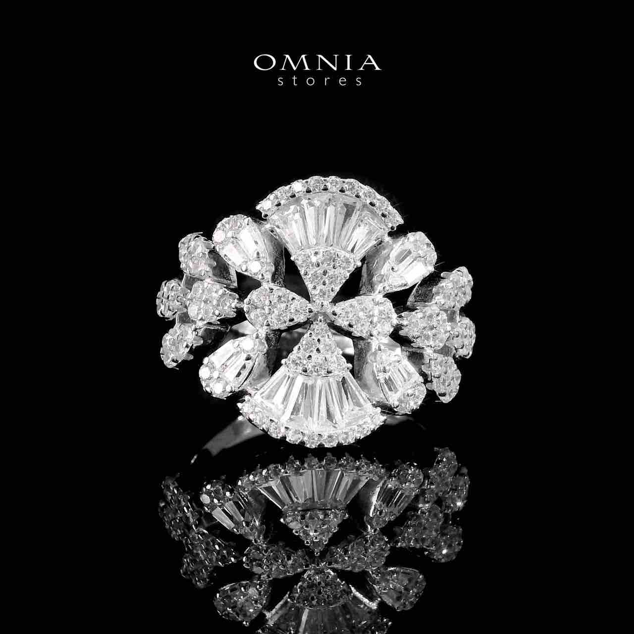 Omnia Kenoz White Bridal Full Set in 925 Silver High Quality Simulated Diamonds