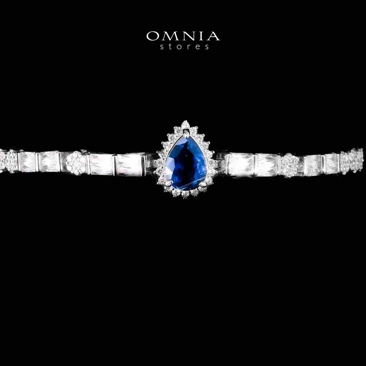 Omnia Milena Blue Bridal Full Set in 925 Silver High Quality Simulated Diamonds - OMNIASTORES UAE