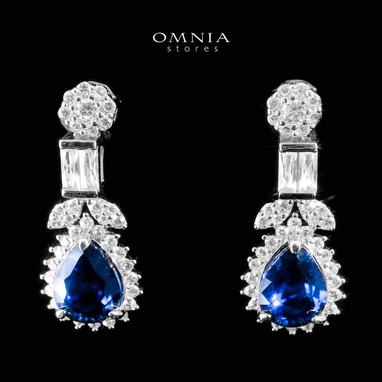 Omnia Milena Blue Bridal Full Set in 925 Silver High Quality Simulated Diamonds - OMNIASTORES UAE