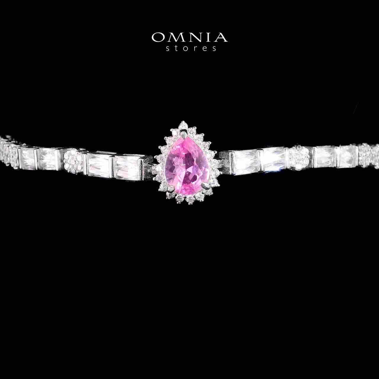 Omnia Milena Pink Bridal Full Set in 925 Silver High Quality Simulated Diamonds