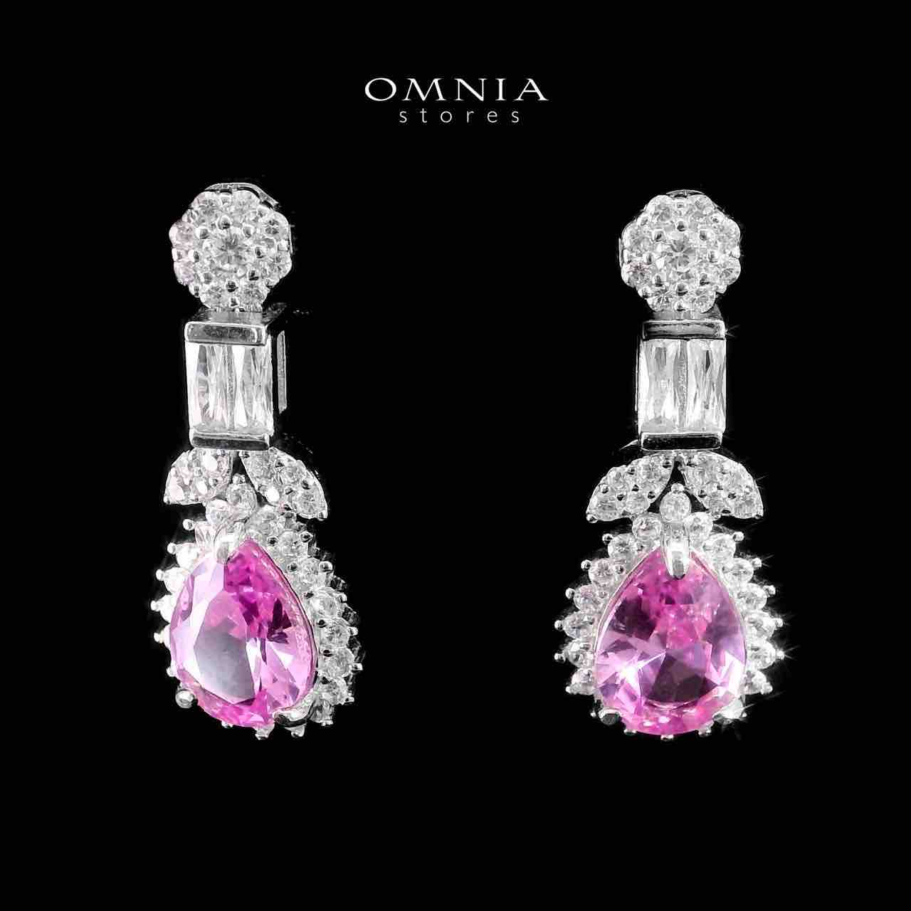 Omnia Milena Pink Bridal Full Set in 925 Silver High Quality Simulated Diamonds