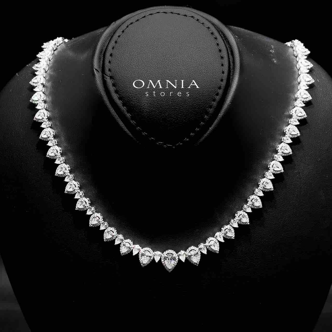 Omnia Sundus White Bridal Full Set in 925 Silver High Quality Simulated Diamonds