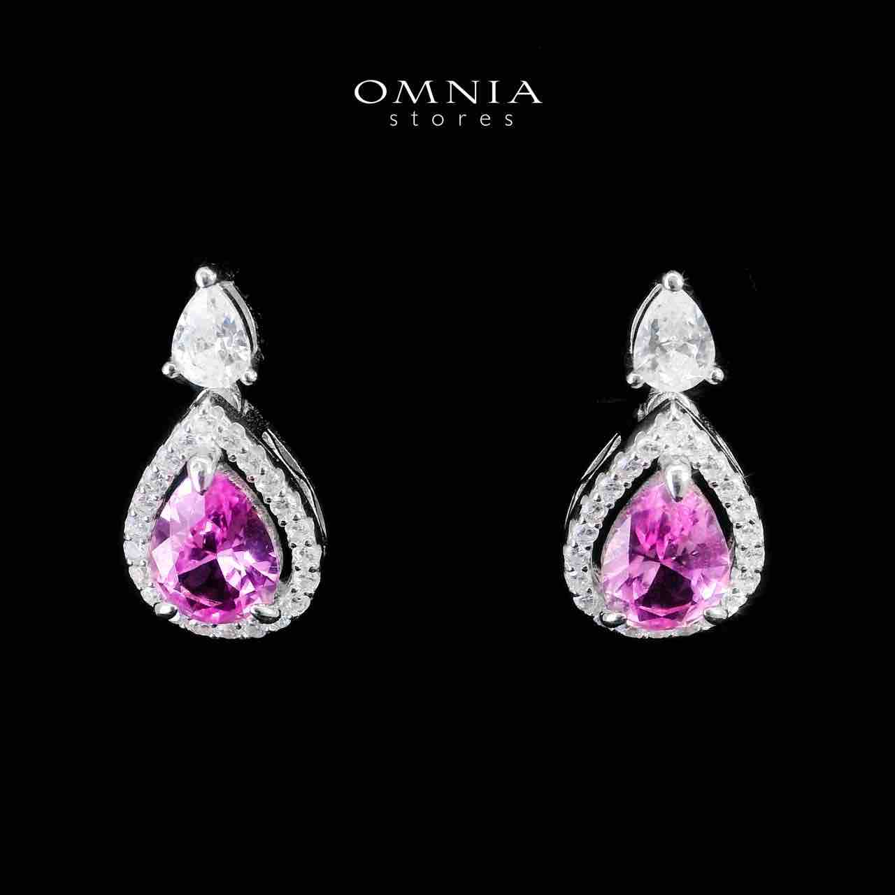 Omnia Sundus Pink Bridal Full Set in 925 Silver High Quality Simulated Diamonds
