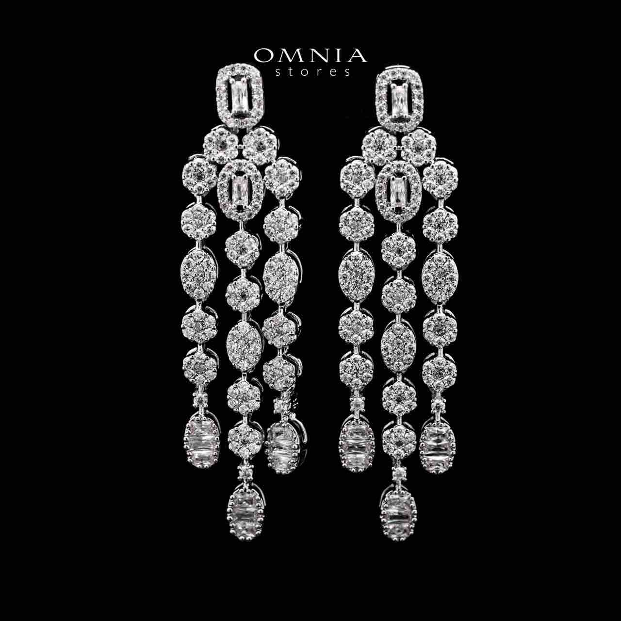 Omnia Leen White Luxury Bridal Full Set in High Quality Zircon Stone Rhodium Plated - OMNIASTORES UAE