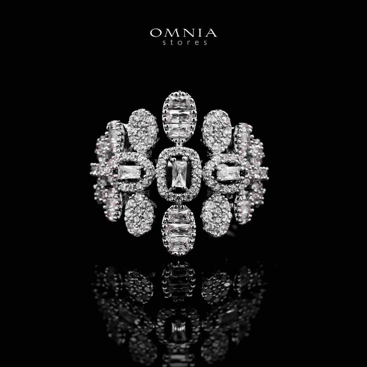 Omnia Leen White Luxury Bridal Full Set in High Quality Zircon Stone Rhodium Plated - OMNIASTORES UAE