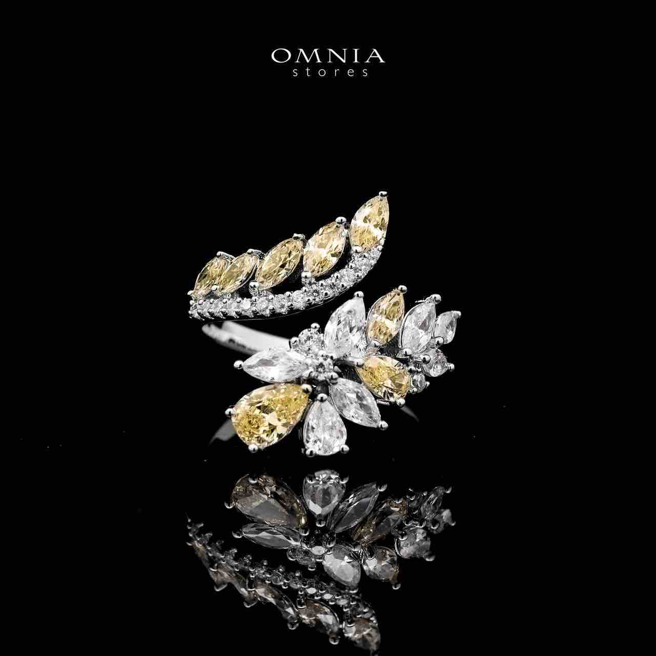 Omnia Basant Yellow Bridal Full Set with Sparkling Zircon Stones in High-Quality Rhodium Plated Finish - OMNIASTORES UAE