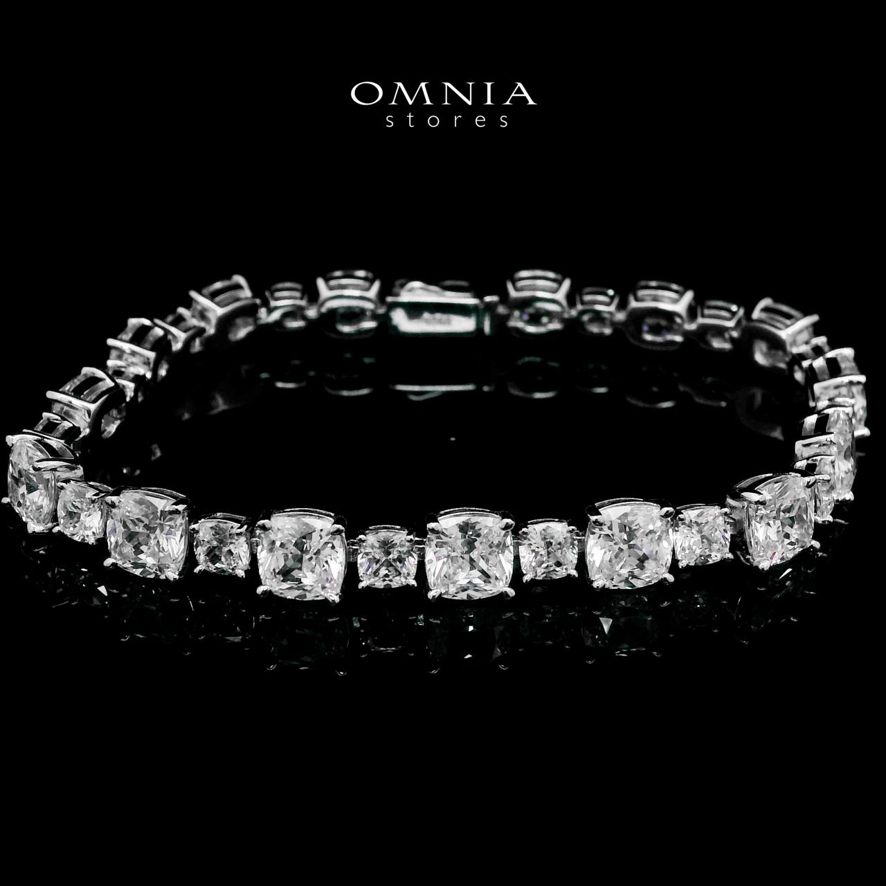 Noor Signature White Bracelet in 925 Silver High Quality Simulated Diamonds - OMNIASTORES UAE