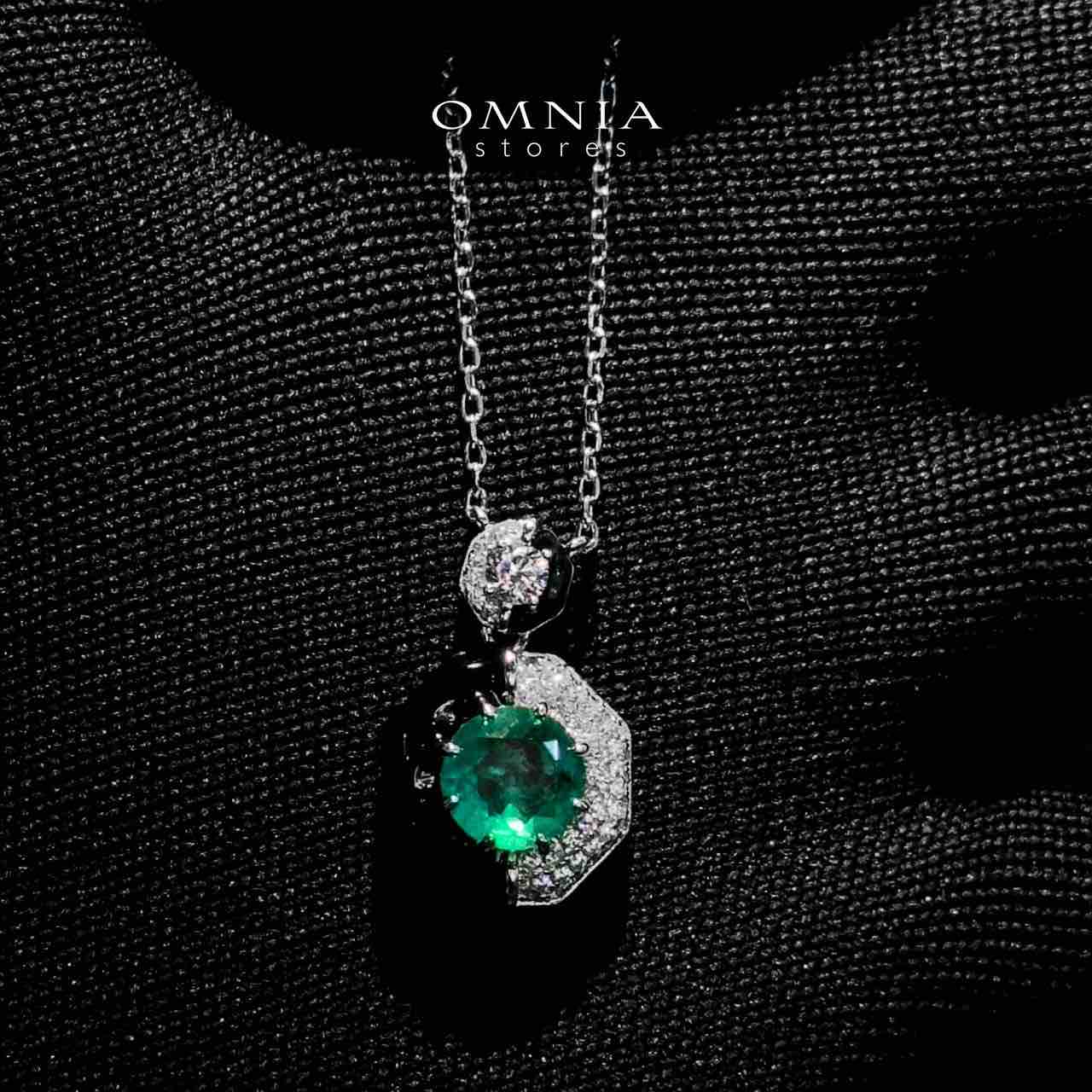 Solene Turqouise Necklace In 925 Silver High Quality Simulated Diamonds - OMNIASTORES UAE