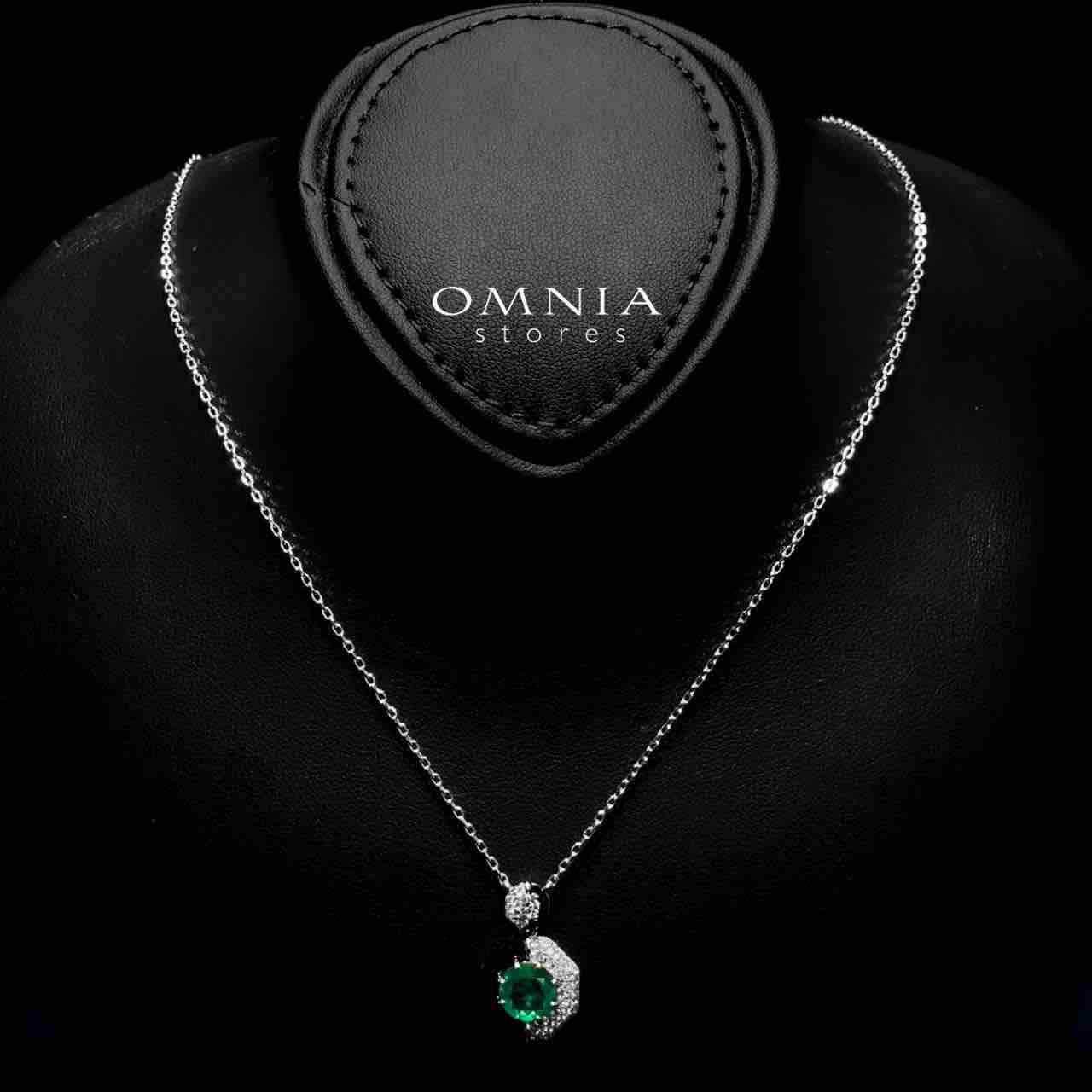 Solene Turqouise Necklace In 925 Silver High Quality Simulated Diamonds - OMNIASTORES UAE