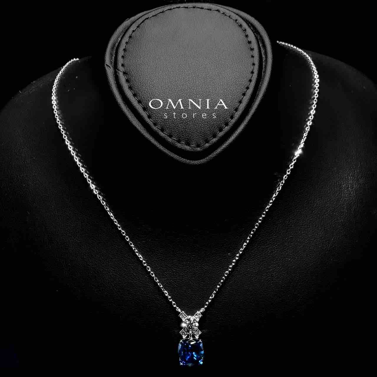 Tahila Blue Necklace In 925 Silver High Quality Simulated Diamonds - OMNIASTORES UAE