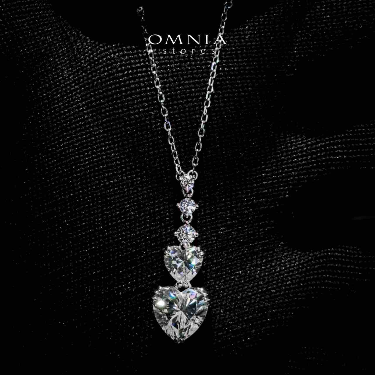 Sura Heart Necklace In 925 Silver High Quality Simulated Diamonds - OMNIASTORES UAE