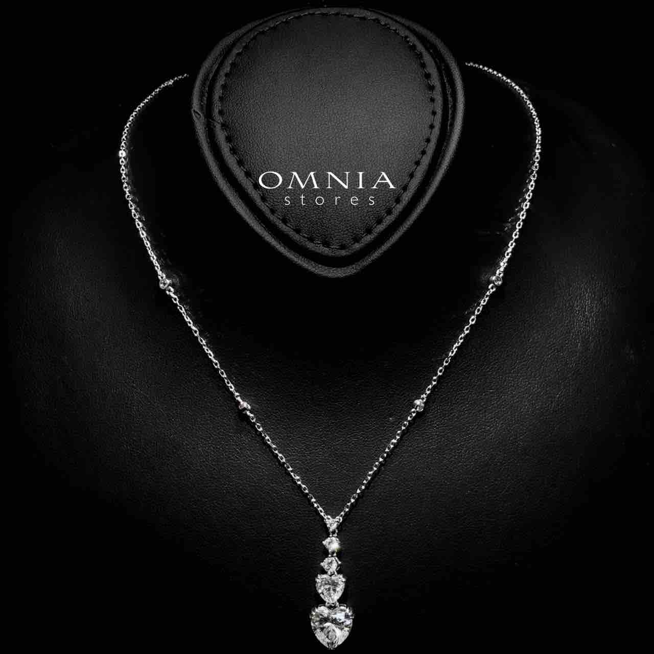 Sura Heart Necklace In 925 Silver High Quality Simulated Diamonds - OMNIASTORES UAE