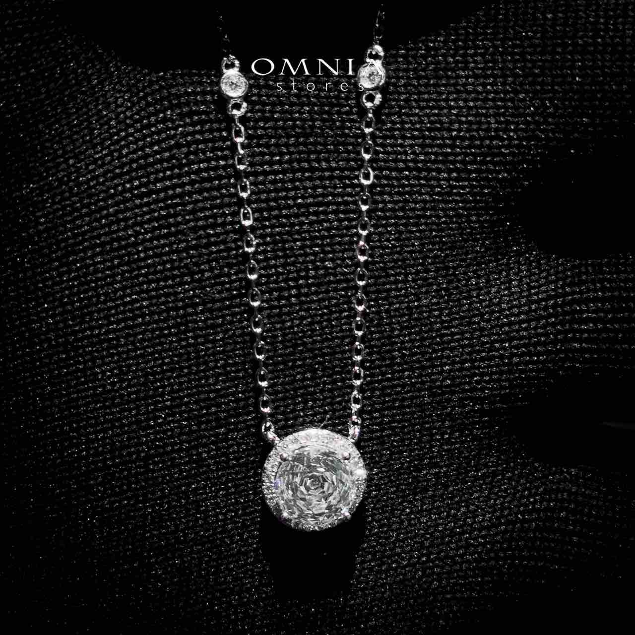 Vayla White Necklace In 925 Silver High Quality Simulated Diamonds - OMNIASTORES UAE