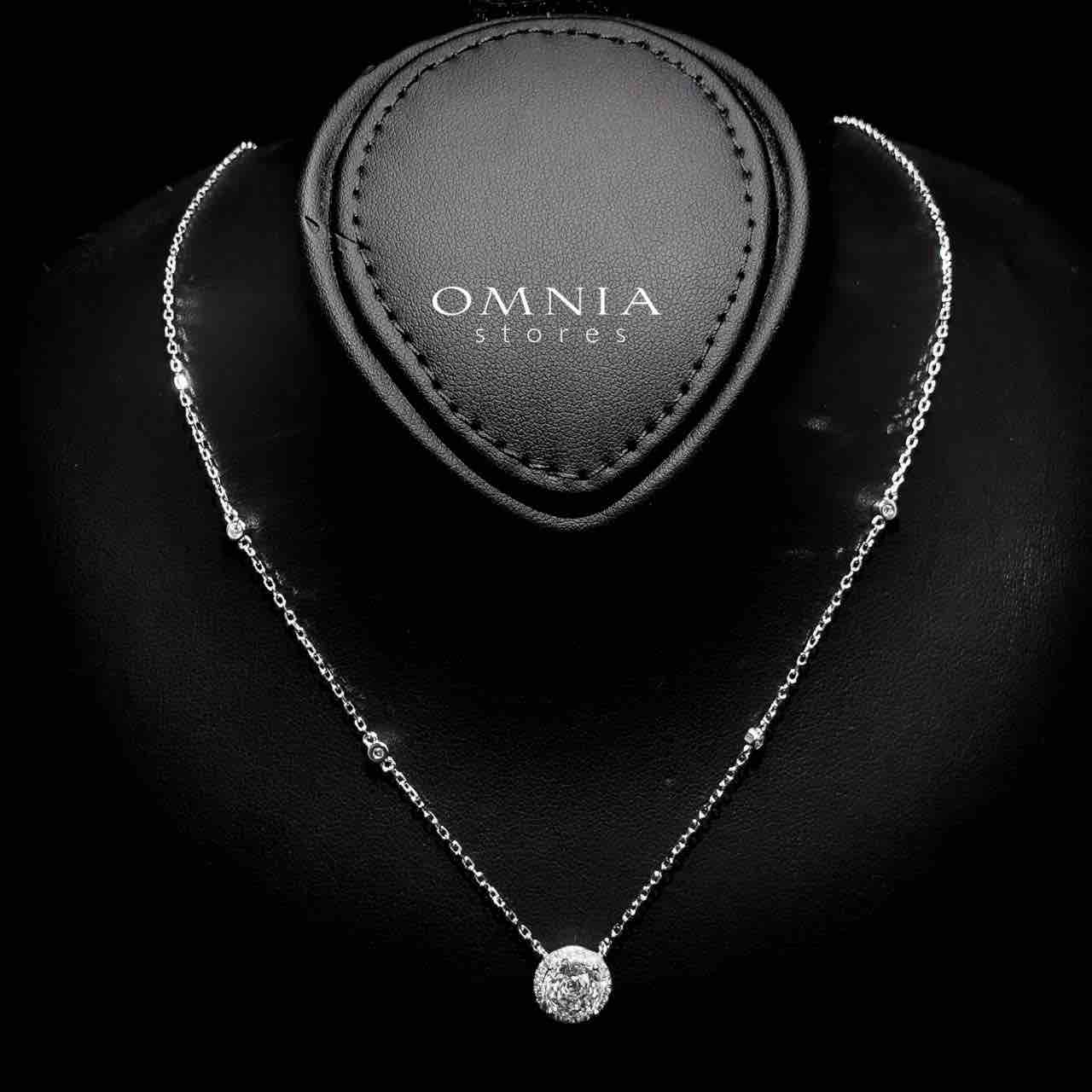 Vayla White Necklace In 925 Silver High Quality Simulated Diamonds - OMNIASTORES UAE