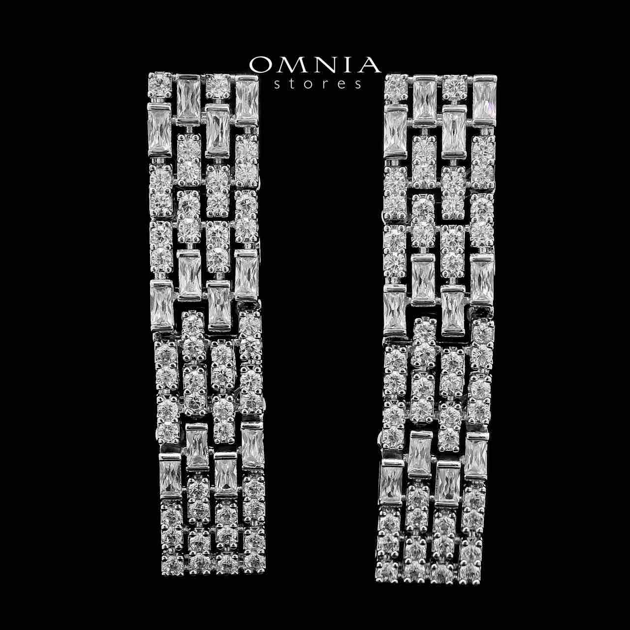 Omnia Zehra White Bridal Full Set in High Quality Zircon Stone in Rhodium Plated - OMNIASTORES UAE