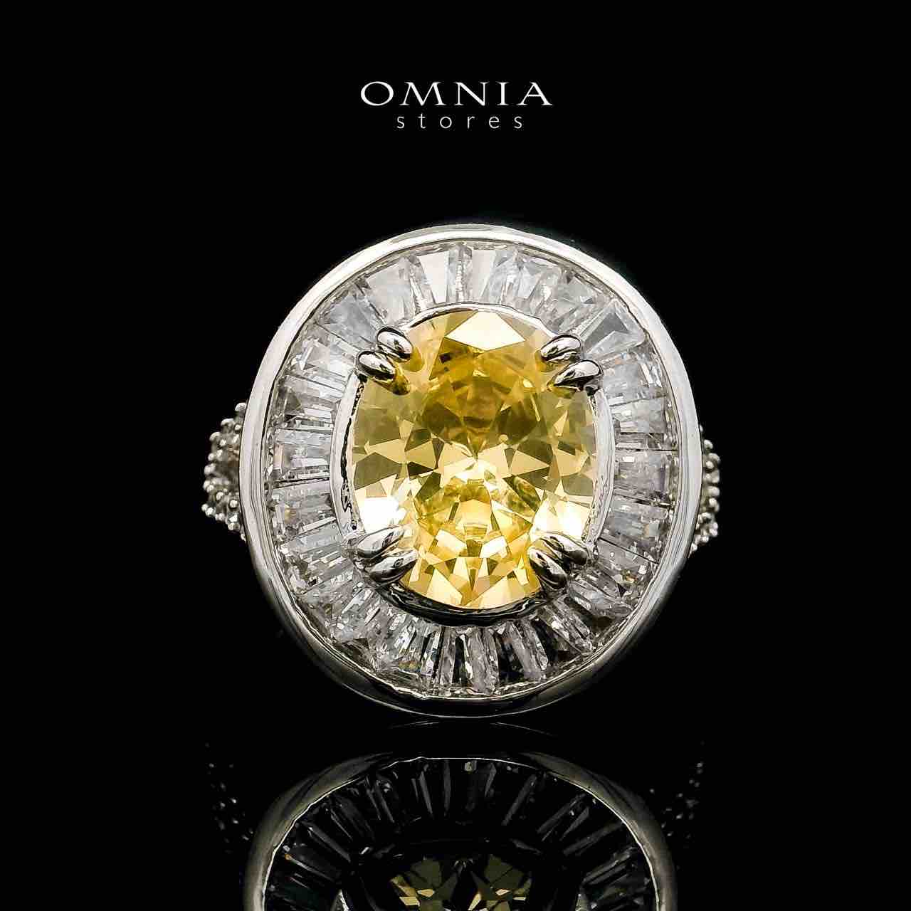Omnia Hayah Yellow Bridal Full Set in High Quality Zircon Stone in Rhodium Plated - OMNIASTORES UAE