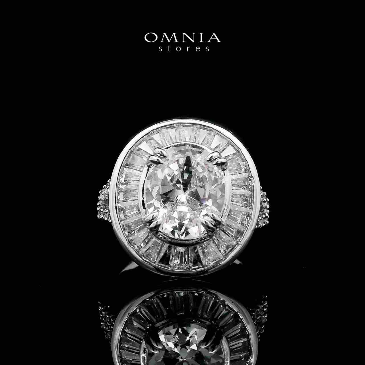 Omnia Hayah White Bridal Full Set in High Quality Zircon Stone in Rhodium Plated - OMNIASTORES UAE