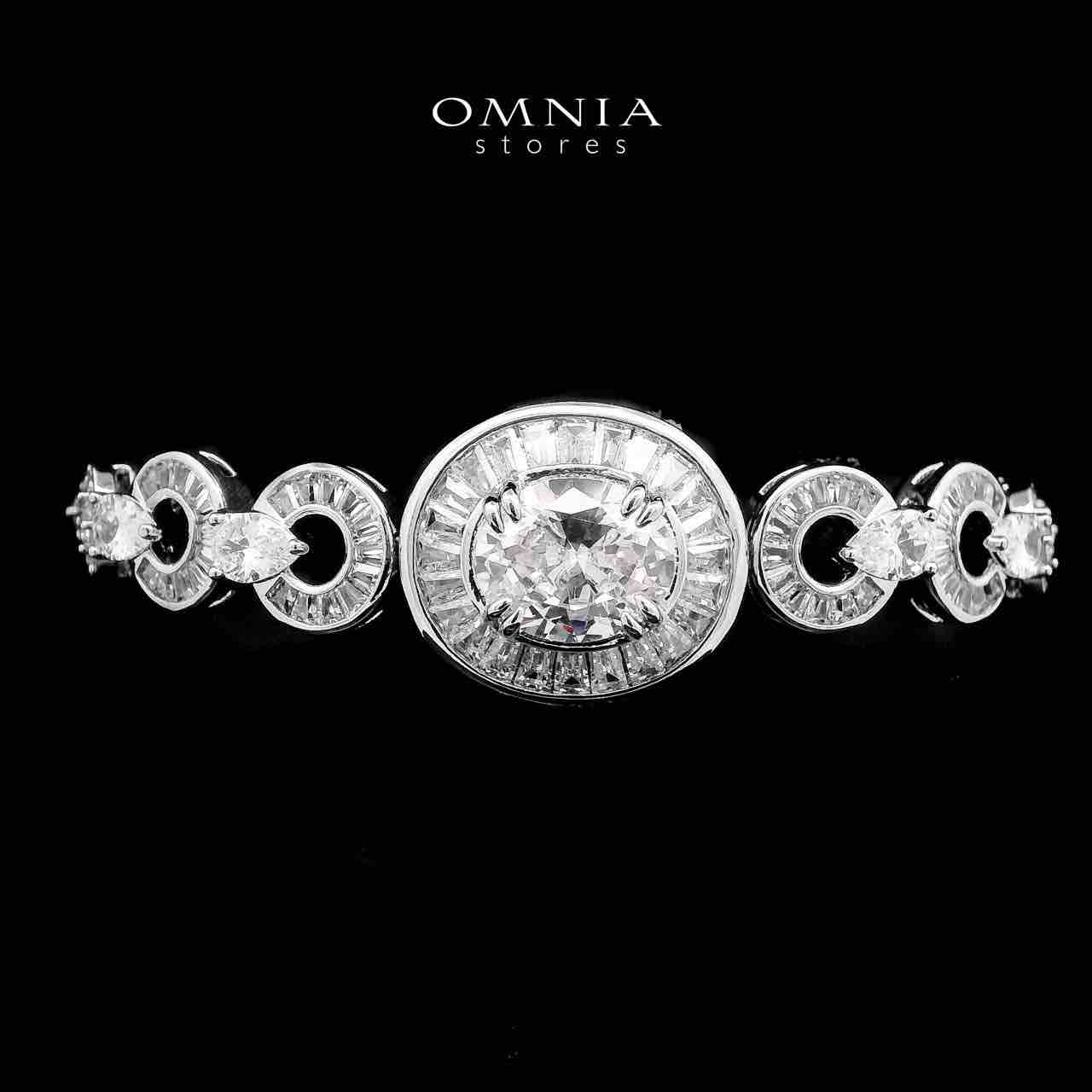 Omnia Hayah White Bridal Full Set in High Quality Zircon Stone in Rhodium Plated - OMNIASTORES UAE