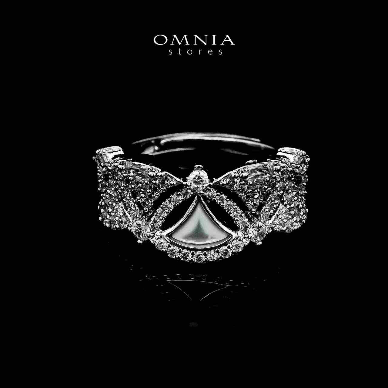 Omnia Bita White Bridal Full Set in High Quality Zircon Stone in Rhodium Plated - OMNIASTORES UAE