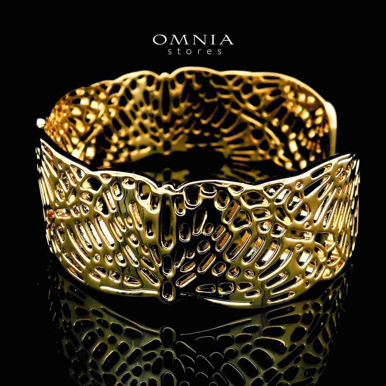 Firoozeh Gold Plated Bangle in High Quality Zircon Stone in Rhodium Plated - OMNIASTORES UAE