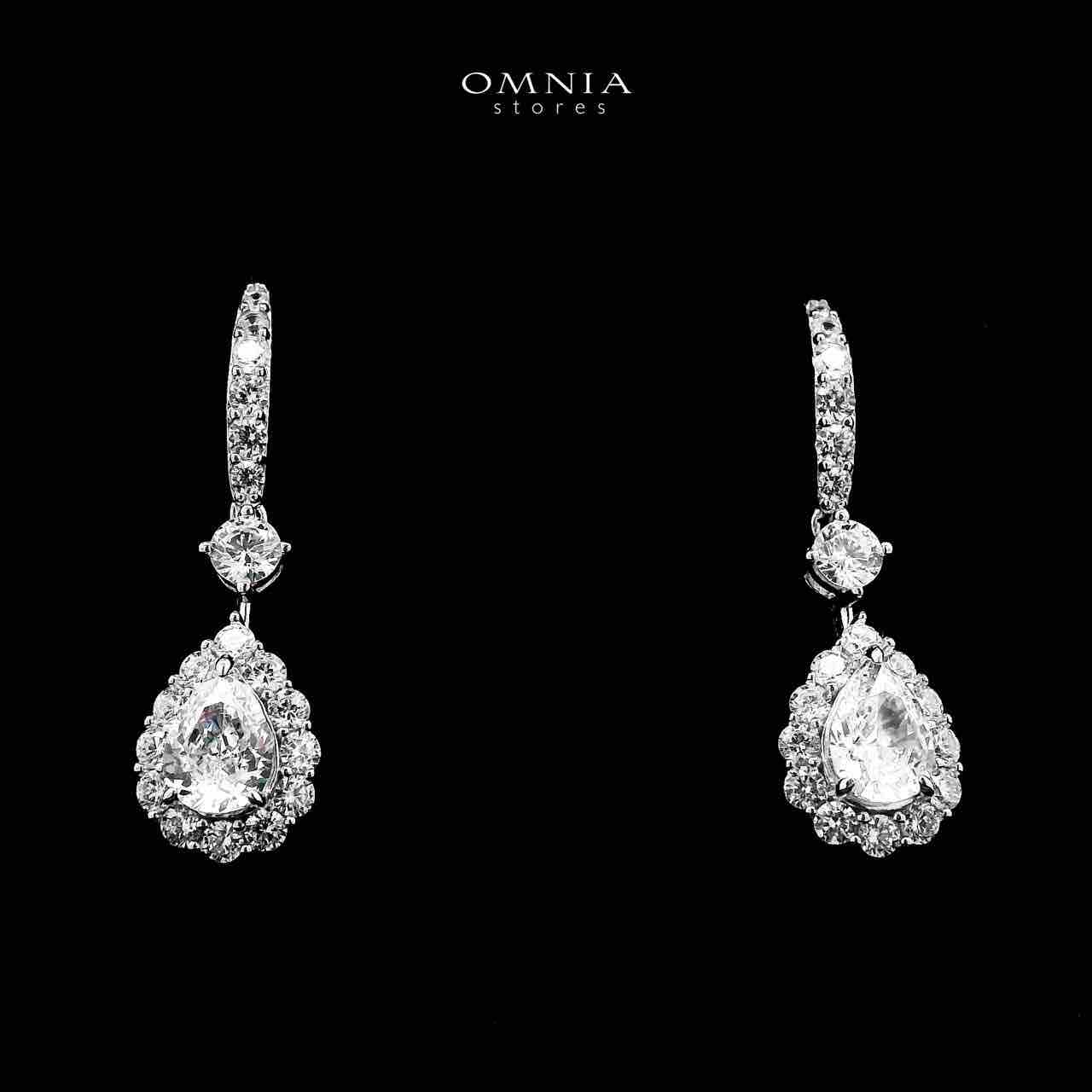 Mahnaz Drop Earrings In 925 Silver Certified High Quality Lab Grown Stones - OMNIASTORES UAE