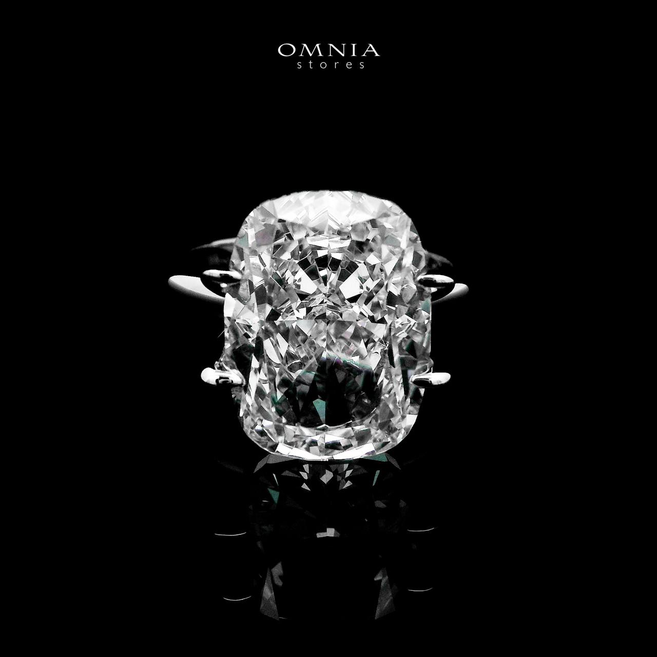 Neda White Ring In 925 Silver Certified High Quality Lab Grown Stones - OMNIASTORES UAE