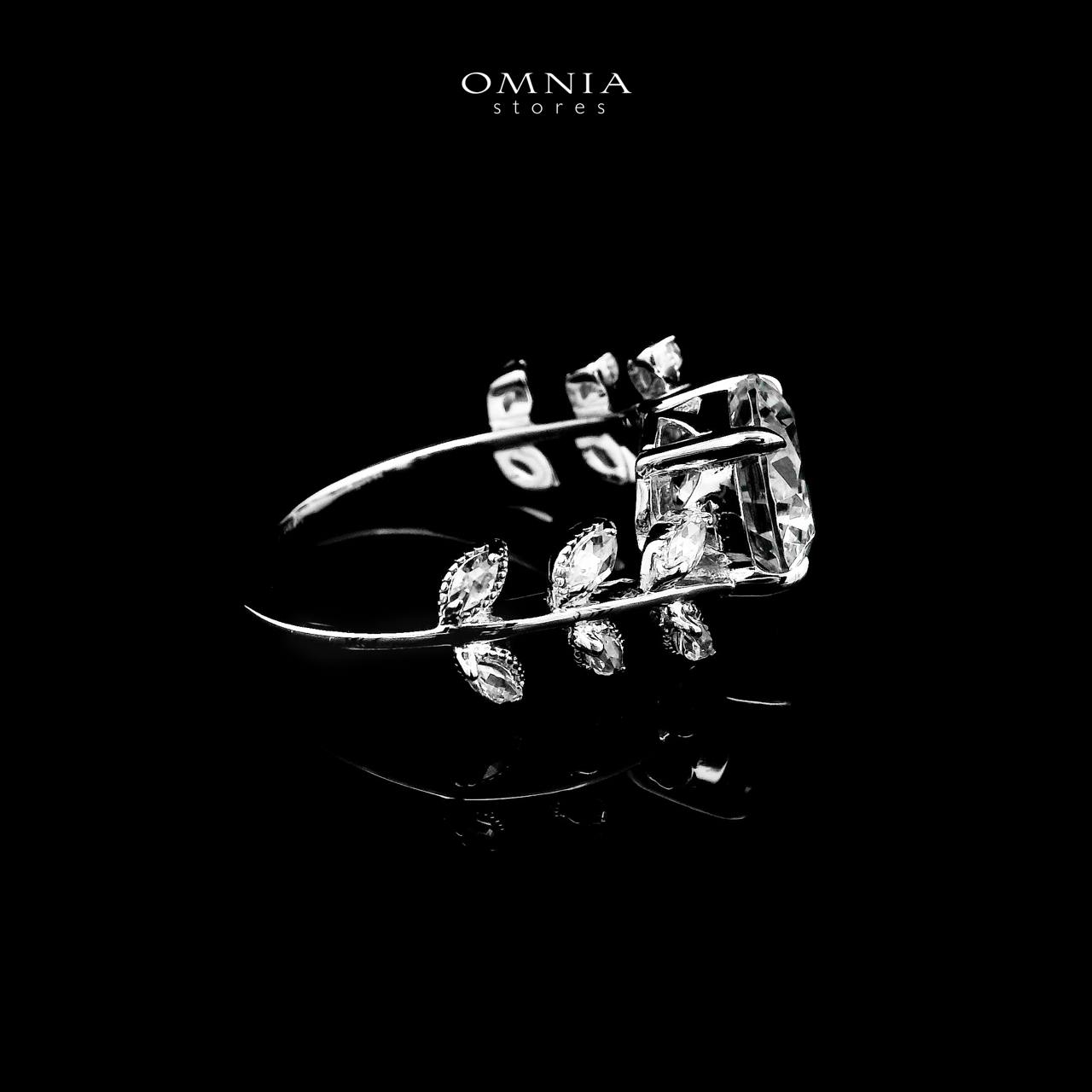 Negar White Ring In 925 Silver Certified High Quality Lab Grown Stones - OMNIASTORES UAE
