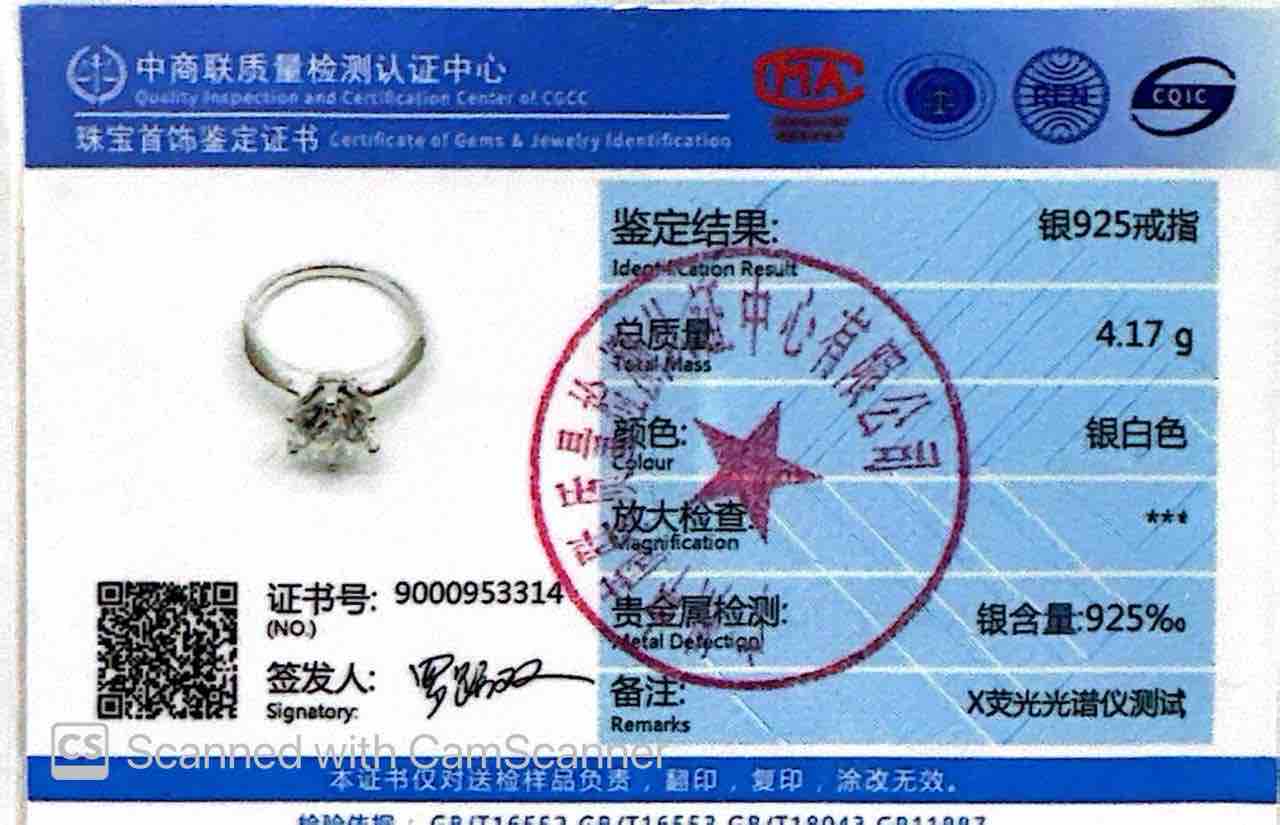 Pari White Ring In 925 Silver Certified High Quality Lab Grown Stones - OMNIASTORES UAE