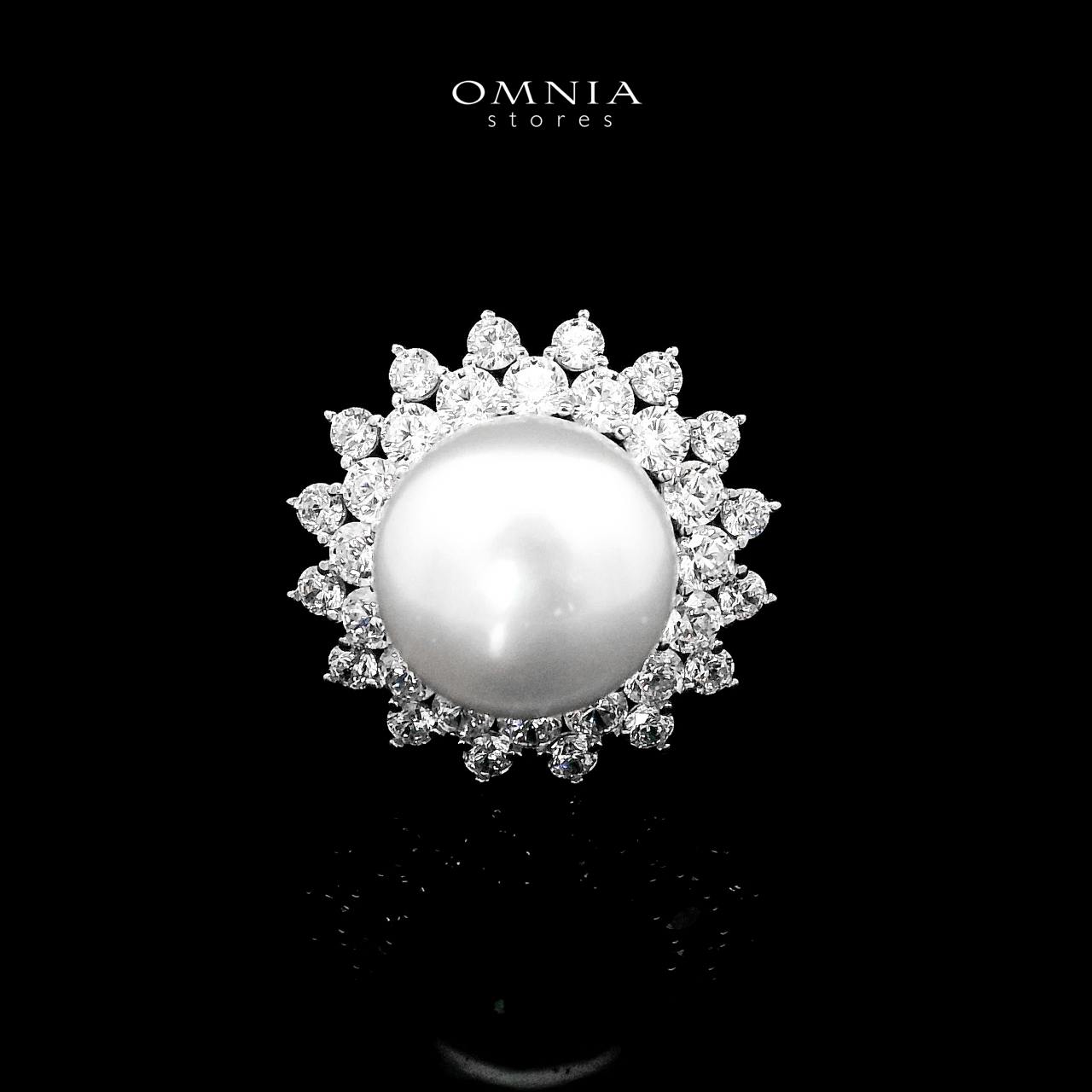 Omnia Misk Silver Necklace, Earrings and Ring Set In 925 Silver High Quality Simulated Diamonds - OMNIASTORES UAE