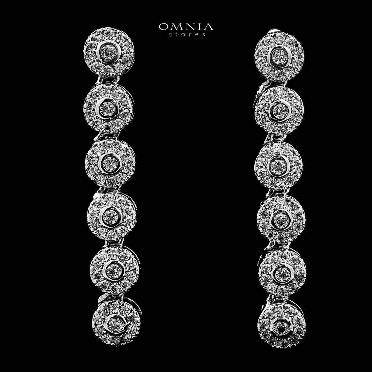 Omnia Fida White High-Quality Simulated Diamonds Rhodium Plated - OMNIASTORES UAE