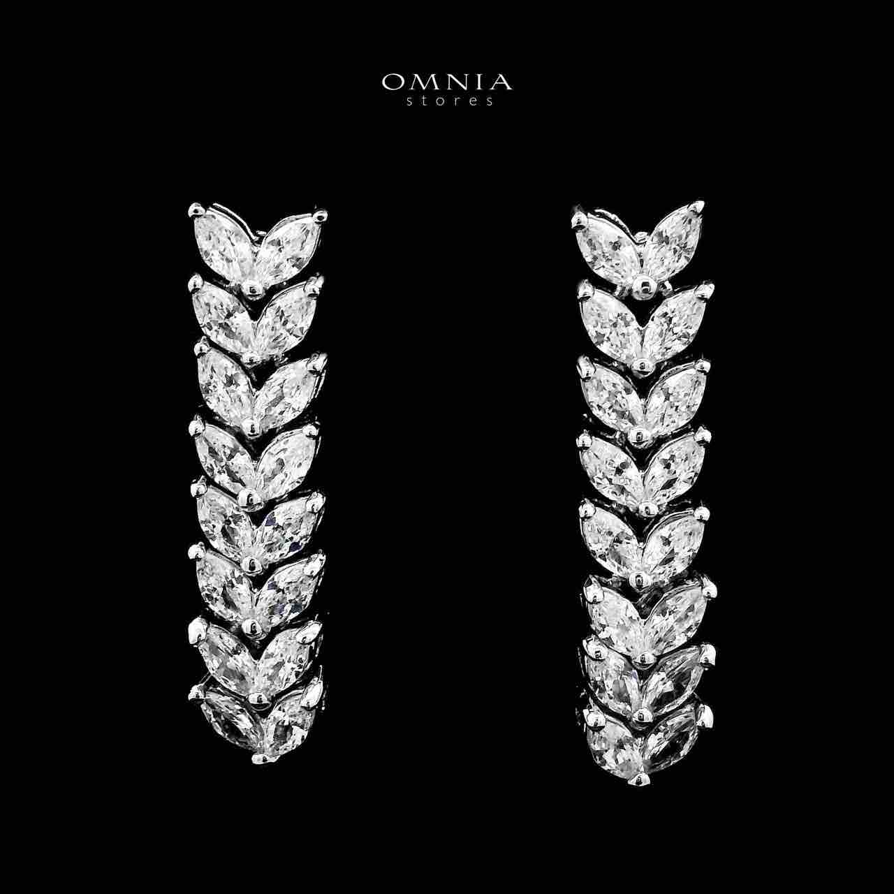 Omnia Aroosa White Bridal Full Set with High-Quality Simulated Diamonds Rhodium Plated - OMNIASTORES UAE