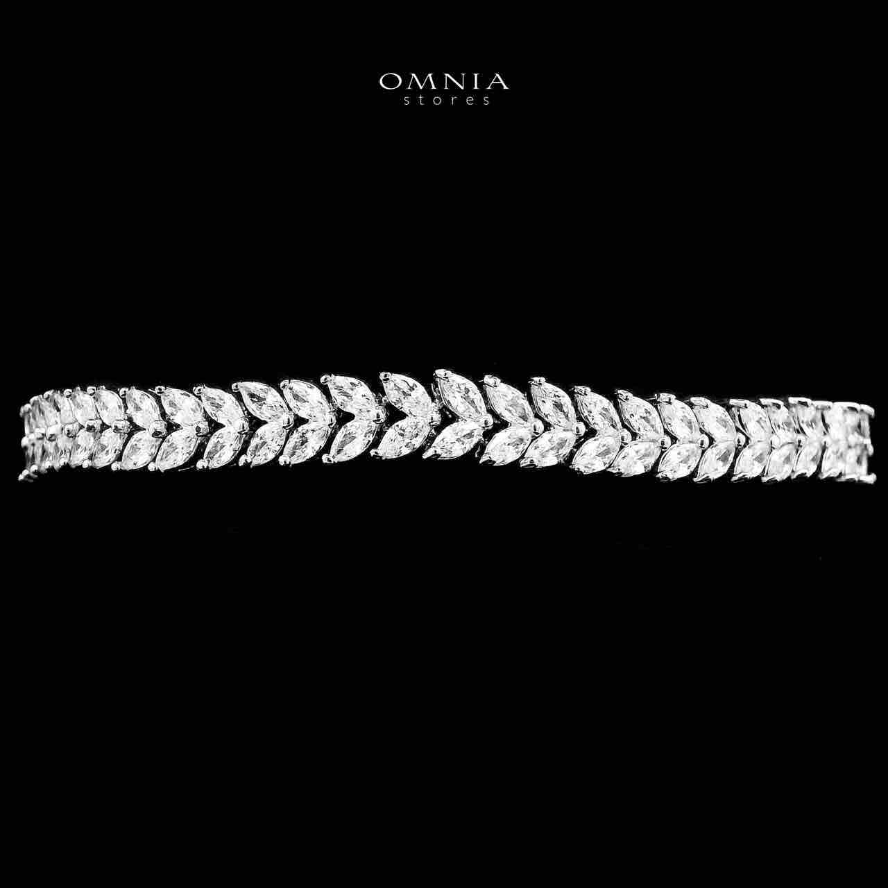 Omnia Aroosa White Bridal Full Set with High-Quality Simulated Diamonds Rhodium Plated - OMNIASTORES UAE
