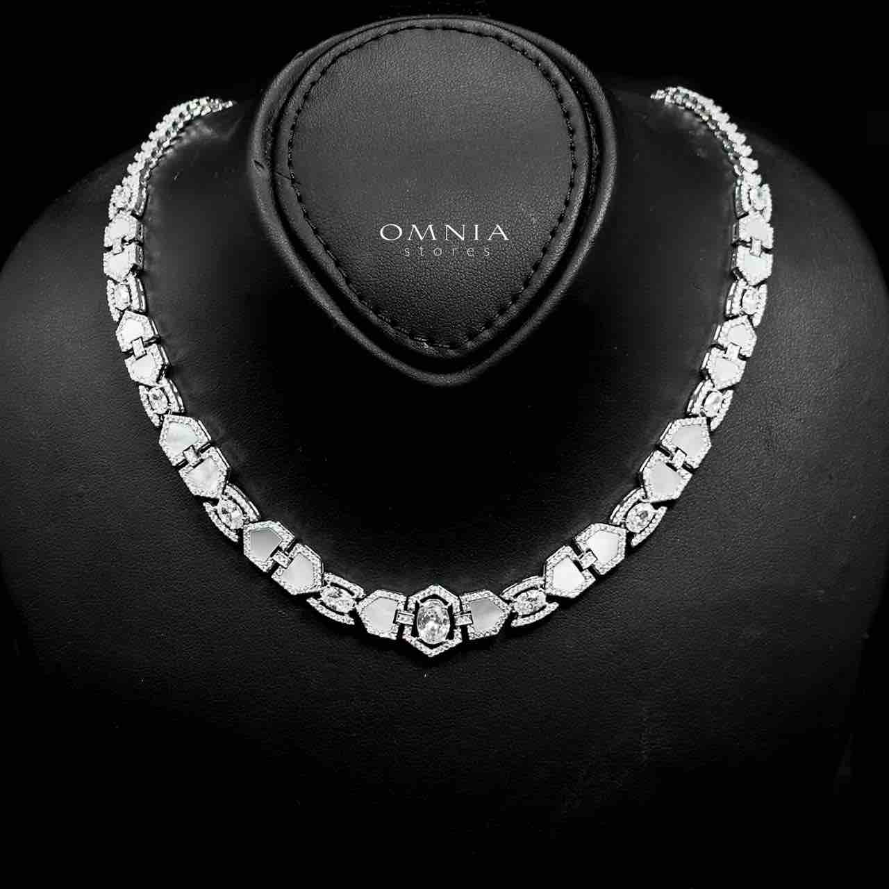 Omnia Rihana Bridal Full Set Accessories in High Quality Zircon Stone in Rhodium Plated - OMNIASTORES UAE