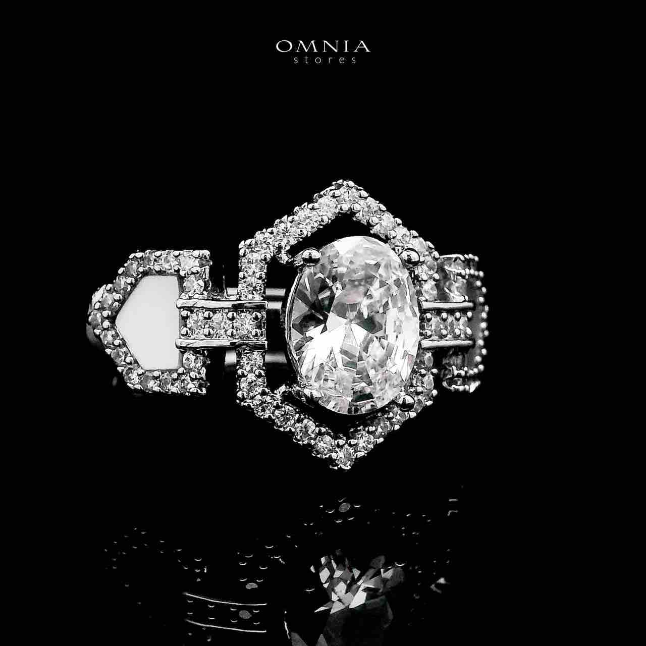 Omnia Rihana Bridal Full Set Accessories in High Quality Zircon Stone in Rhodium Plated - OMNIASTORES UAE