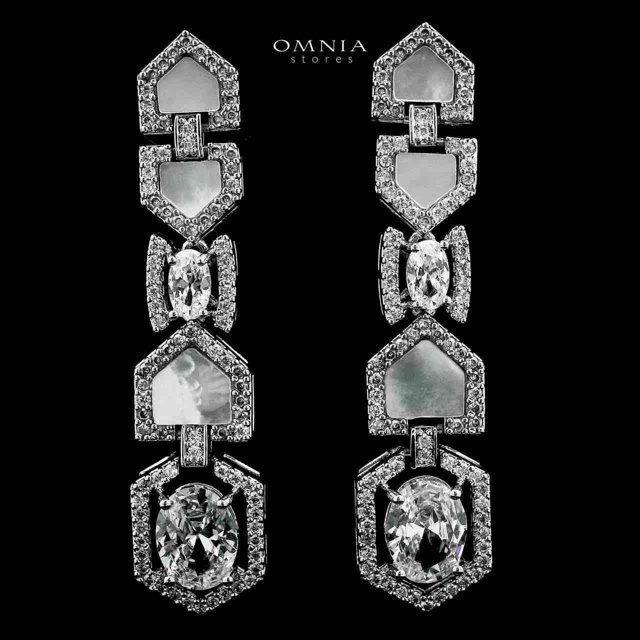 Omnia Rihana Bridal Full Set Accessories in High Quality Zircon Stone in Rhodium Plated - OMNIASTORES UAE