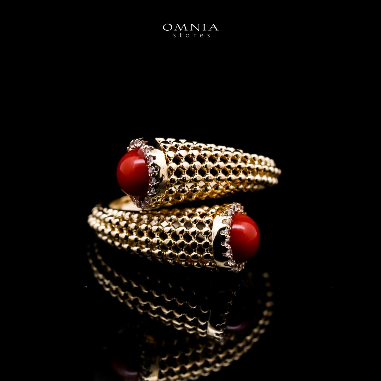 Omnia Meher Golden Bangle & Ring With Rhodium Plated In High Quality Zircon Stone - OMNIASTORES UAE