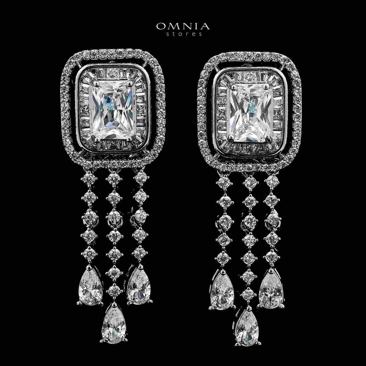 Omnia Wahida Pearl Bridal Full set With Rhodium Plated In High Quality Zircon Stone - OMNIASTORES UAE