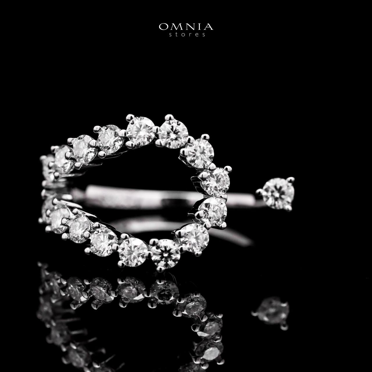 Omnia Solara White Ring 925 Silver in High Quality White Moissanite Stone - OMNIASTORES UAE
